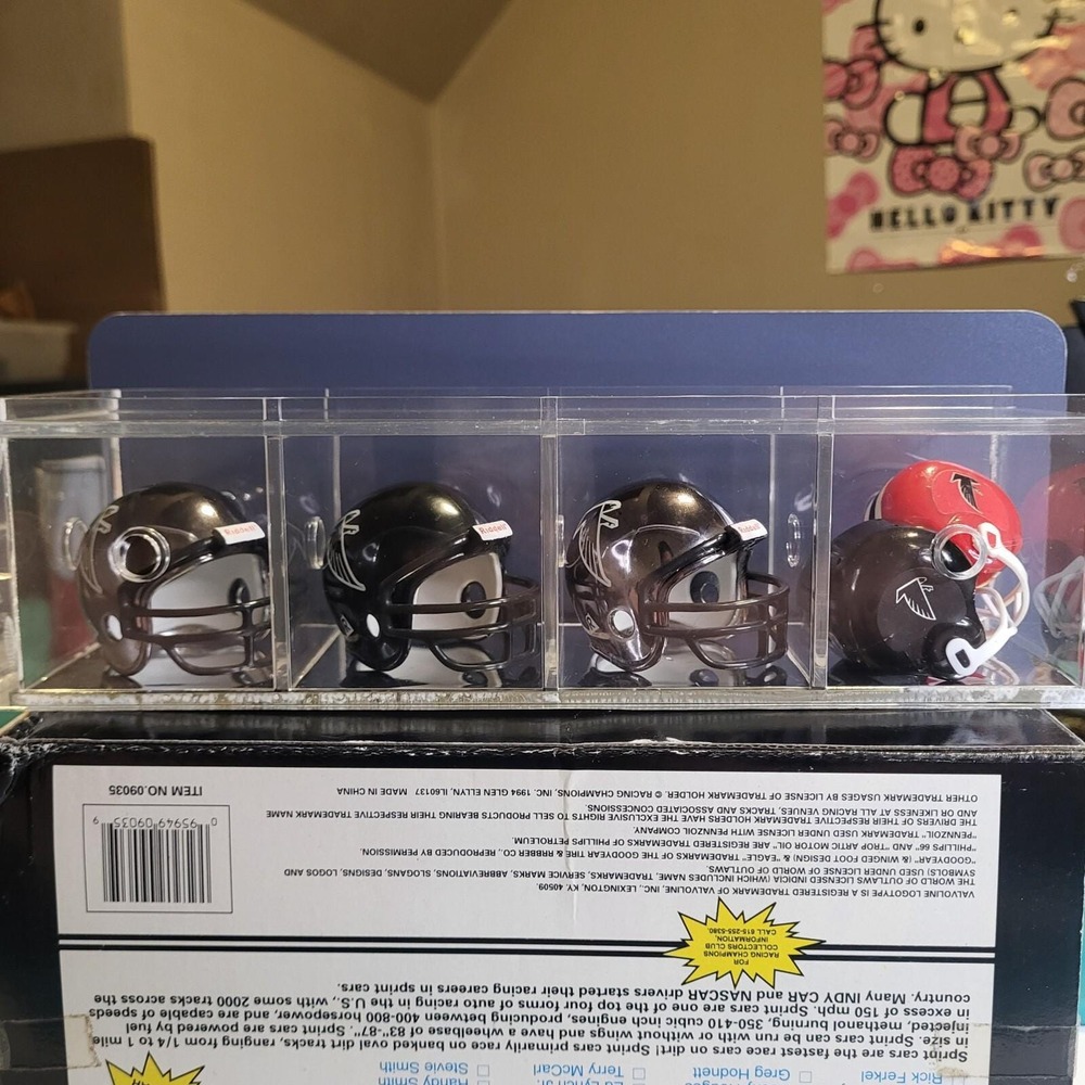 Riddell Atlanta Falcons Pocket Pro Mini Helmet Lot 5 Acrylic Display Case